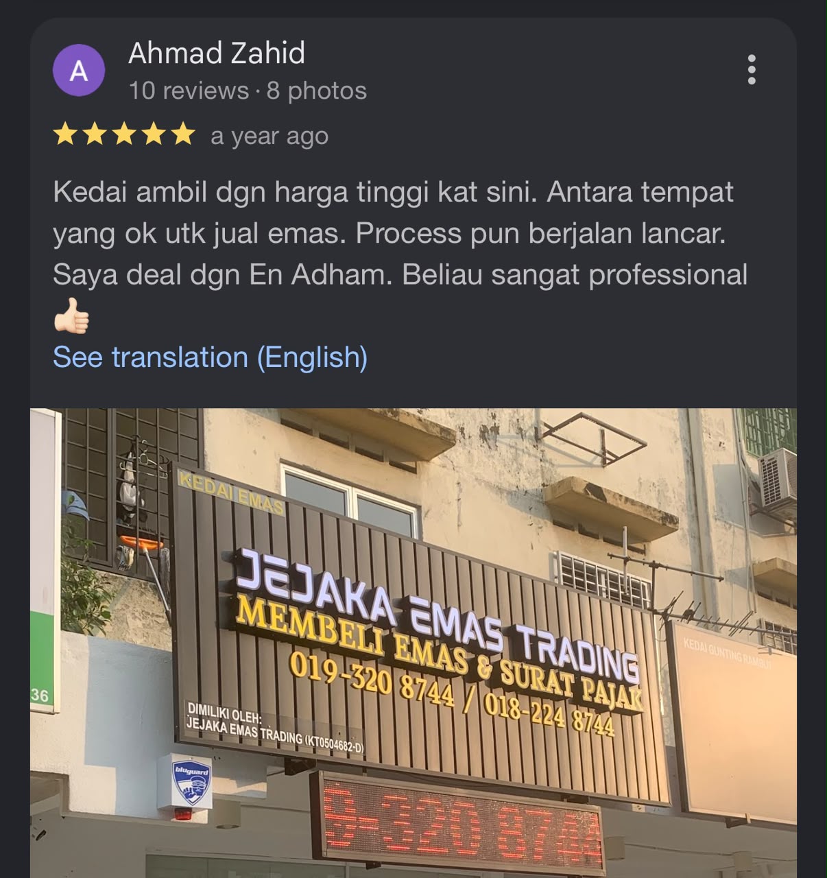 Gambar testimoni pelanggan 3
